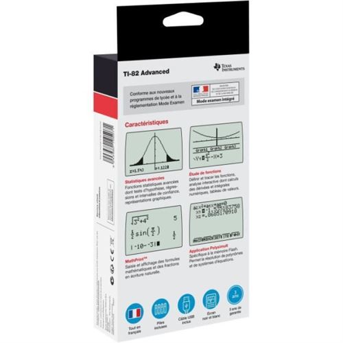 Calculatrice Texas Instruments TI-82 Advanced Mode Examen